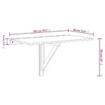 Table murale pliable Gris béton 100x60x56 cm Bois d'ingénierie – Image 5
