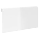 Table murale pliable Blanc brillant 100x60x56cm Bois ingénierie – Image 3