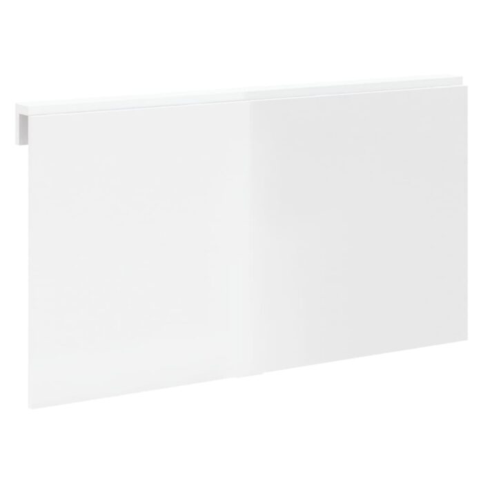 Table murale pliable Blanc brillant 100x60x56cm Bois ingénierie – Image 3