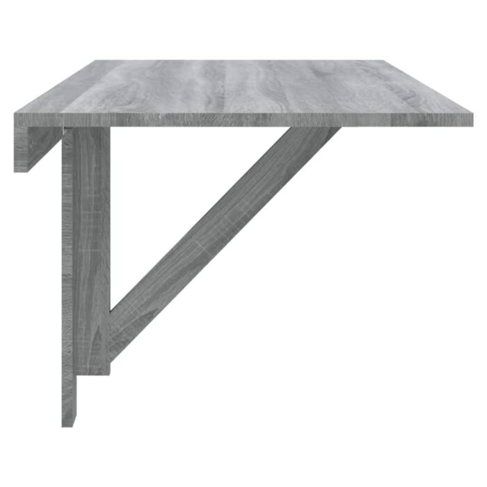 Table murale pliable Sonoma gris 100x60x56 cm Bois d'ingénierie – Image 2