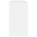 Bureau avec tiroir et armoire Blanc brillant 100x40x73 cm – Image 5