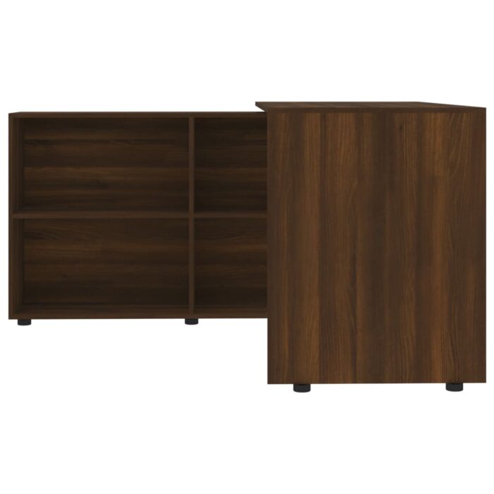 Bureau d'angle Chêne marron Bois d'ingénierie – Image 3