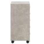 Armoire à tiroirs avec roulettes Gris béton Bois d'ingénierie – Image 5