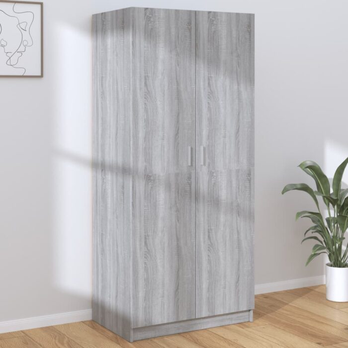 Garde-robe Sonoma gris 80x52x180 cm Bois d'ingénierie – Image 1