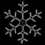 Figure de flocon de neige de Noël et 144LED Blanc chaud 59x59cm – Image 2