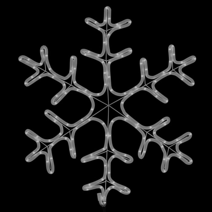 Figure de flocon de neige de Noël et 144LED Blanc chaud 59x59cm – Image 2