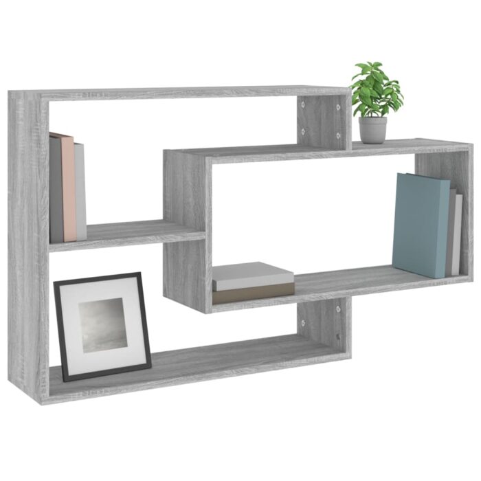 Étagère murale Sonoma gris 104x20x58,5 cm Bois d'ingénierie – Image 3