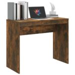 Bureau Chêne fumé 90x40x72 cm Bois d'ingénierie – Image 2