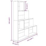 Armoire à livres Sonoma gris 155x24x160 cm – Image 5