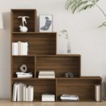 Armoire à livres Chêne marron 155x24x160 cm – Image 3