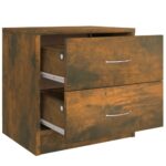 Table de chevet Chêne fumé 40x30x40 cm Bois d'ingénierie – Image 4