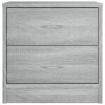 Table de chevet sonoma gris 40x30x40 cm bois d'ingénierie – Image 2