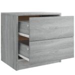 Table de chevet sonoma gris 40x30x40 cm bois d'ingénierie – Image 4