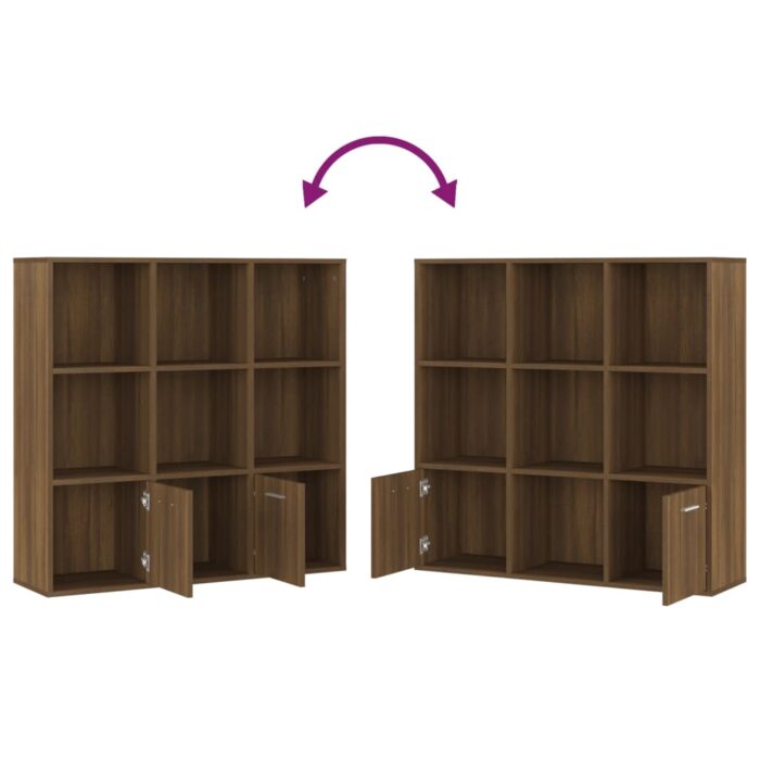 Armoire à livres Chêne marron 98x30x98 cm – Image 3