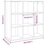 Armoire à livres sonoma gris 98x29x97,5 cm – Image 5