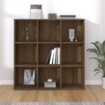 Armoire à livres chêne marron 98x29x97,5 cm – Image 3