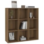 Armoire à livres chêne marron 98x29x97,5 cm – Image 4