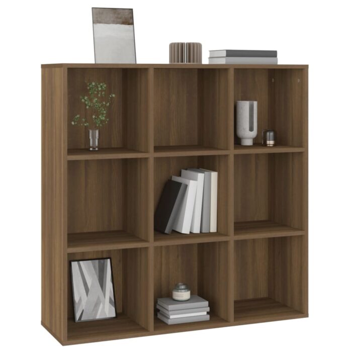Armoire à livres chêne marron 98x29x97,5 cm – Image 4