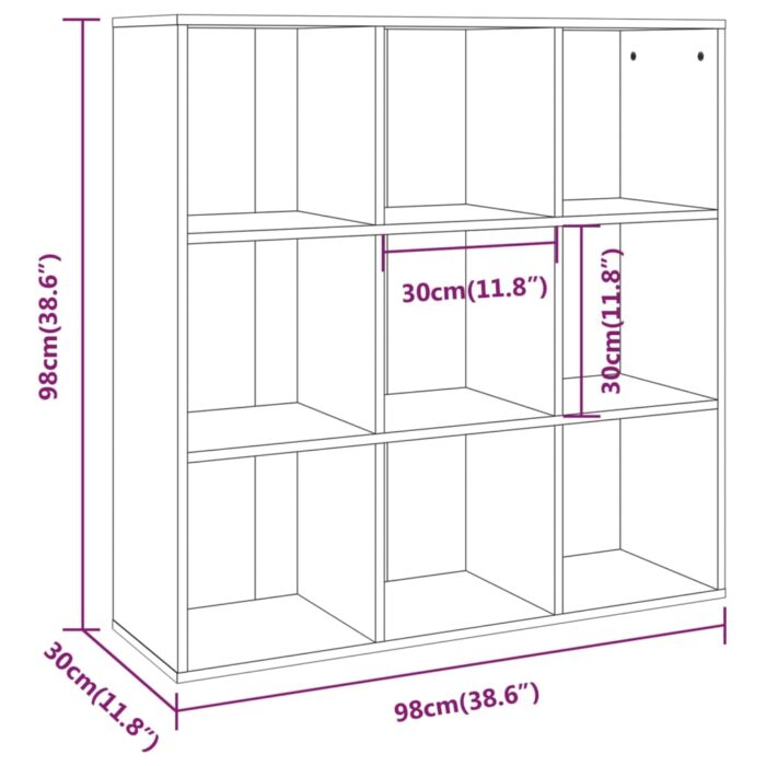 Armoire à livres chêne marron 98x29x97,5 cm – Image 5