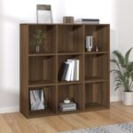 Armoire à livres chêne marron 98x29x97,5 cm