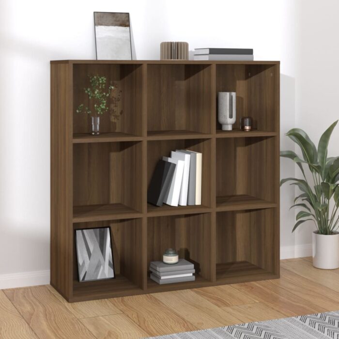 Armoire à livres chêne marron 98x29x97,5 cm – Image 1