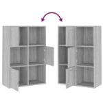 Armoire de rangement Sonoma gris 60x29,5x90 cm – Image 3
