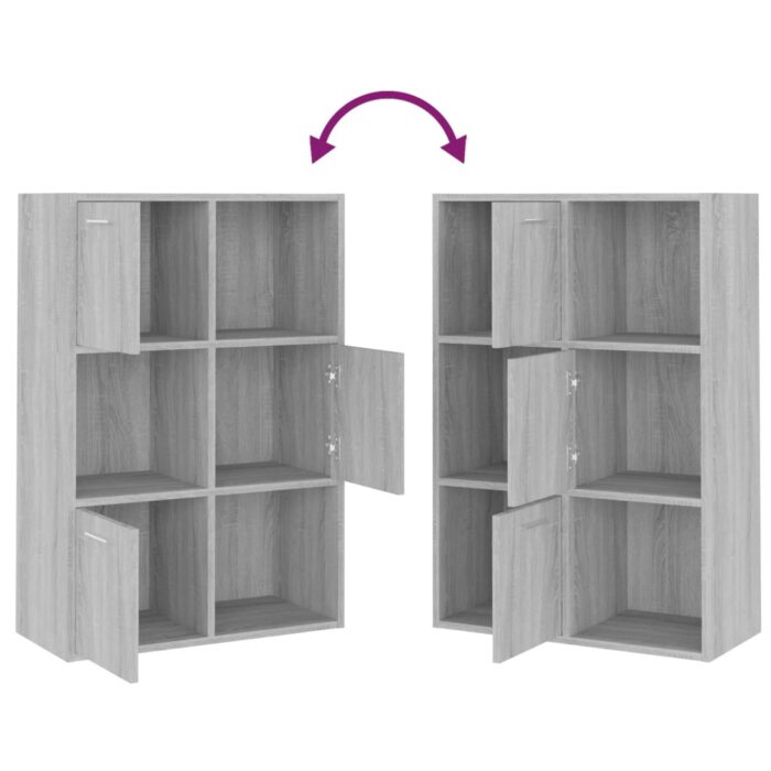 Armoire de rangement Sonoma gris 60x29,5x90 cm – Image 3