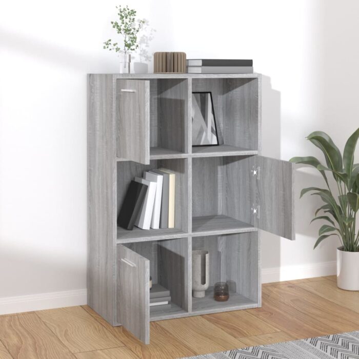 Armoire de rangement Sonoma gris 60x29,5x90 cm – Image 5