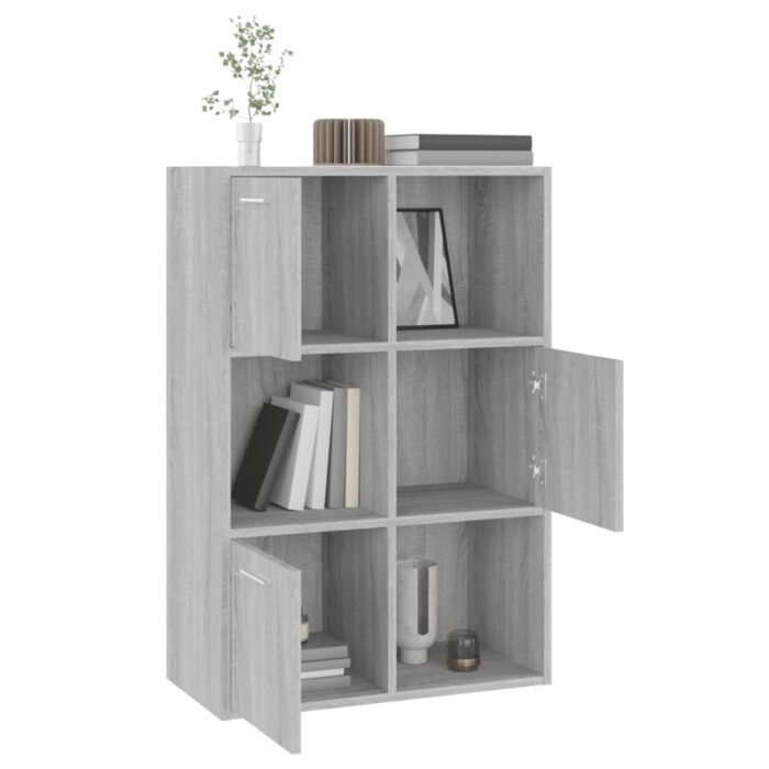 Armoire de rangement Sonoma gris 60x29,5x90 cm – Image 6