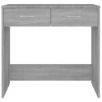 Bureau sonoma gris 80x40x75 cm bois d'ingénierie – Image 2