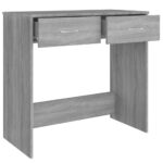 Bureau sonoma gris 80x40x75 cm bois d'ingénierie – Image 4