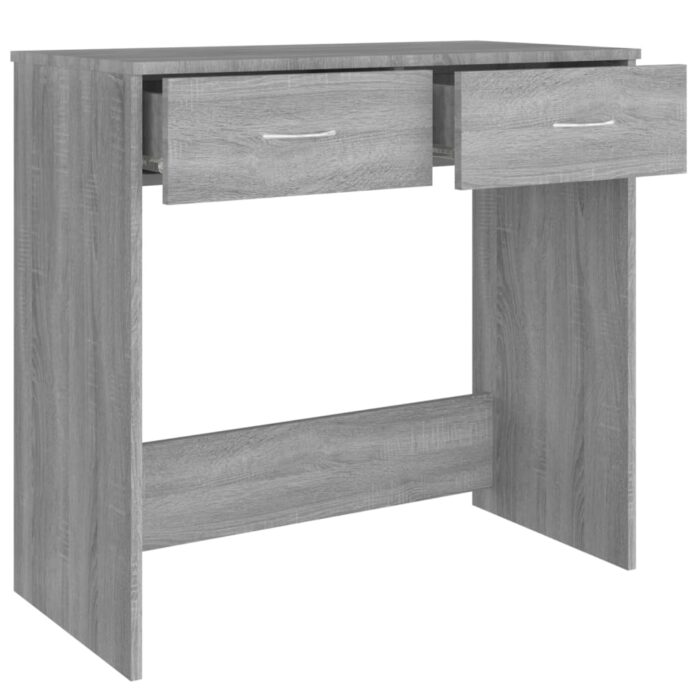 Bureau sonoma gris 80x40x75 cm bois d'ingénierie – Image 4