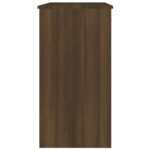 Bureau chêne marron 80x40x75 cm bois d'ingénierie – Image 3