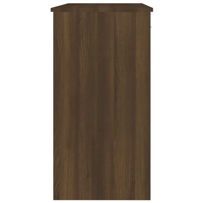Bureau chêne marron 80x40x75 cm bois d'ingénierie – Image 3