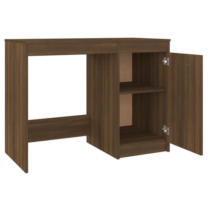Bureau Chêne marron 100x50x76 cm Bois d'ingénierie – Image 4