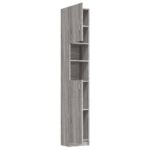 Armoire de bain Sonoma gris 32x25,5x190 cm Bois d'ingénierie – Image 3