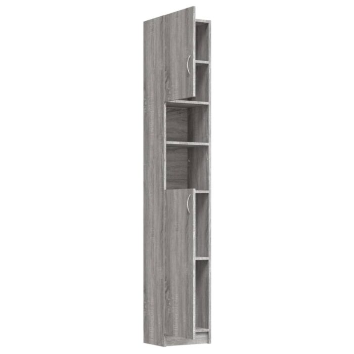 Armoire de bain Sonoma gris 32x25,5x190 cm Bois d'ingénierie – Image 3