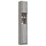 Armoire de bain Sonoma gris 32x25,5x190 cm Bois d'ingénierie – Image 5