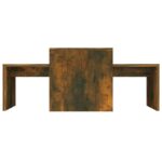 Ensemble table basse Chêne fumé 100x48x40 cm Bois d'ingénierie – Image 2