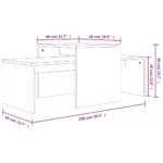 Ensemble table basse Chêne fumé 100x48x40 cm Bois d'ingénierie – Image 4