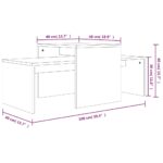 Ensemble table basse Chêne fumé 100x48x40 cm Bois d'ingénierie – Image 5