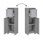 Armoire de bain Sonoma gris 30x30x95 cm Bois d'ingénierie – Image 4