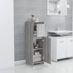 Armoire de bain Sonoma gris 30x30x95 cm Bois d'ingénierie – Image 7