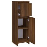 Armoire de bain Chêne marron 30x30x95 cm Bois d'ingénierie – Image 3
