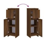 Armoire de bain Chêne marron 30x30x95 cm Bois d'ingénierie – Image 4