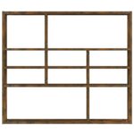 Étagère murale Chêne fumé 90x16x78 cm Bois d'ingénierie – Image 2