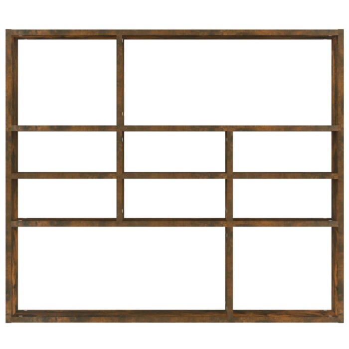 Étagère murale Chêne fumé 90x16x78 cm Bois d'ingénierie – Image 2