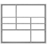 Étagère murale Sonoma gris 90x16x78 cm Bois ingénierie – Image 2