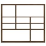 Étagère murale Chêne marron 90x16x78 cm Bois d’ingénierie – Image 2