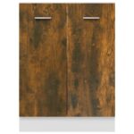 Armoire de plancher Chêne fumé 60x46x81,5 cm Bois d'ingénierie – Image 3
